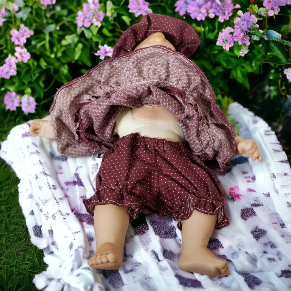 Porcelain Cloth Baby Doll MARY UFDC Boston 1987 National Convention LINDA STEELE - Picture 6 of 9